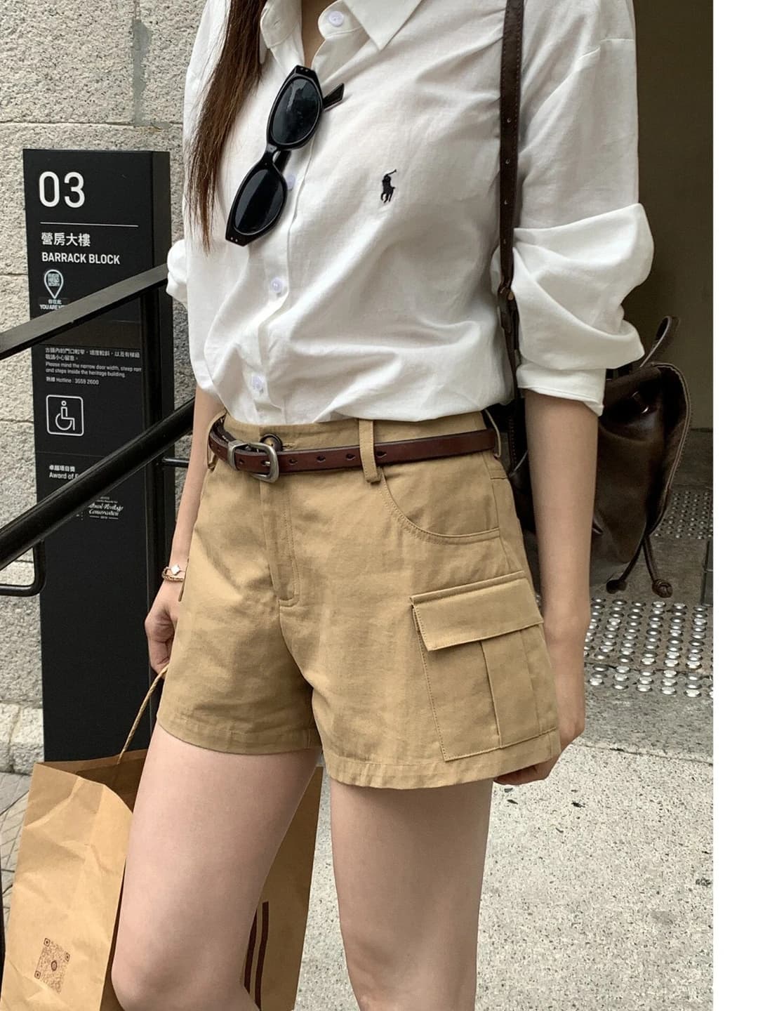 Women's summer knee-length shorts for petite casual retro low waist stretch