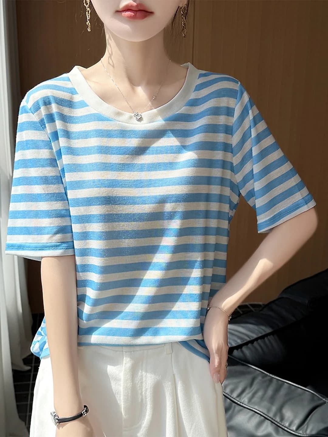 Blue and white stripes