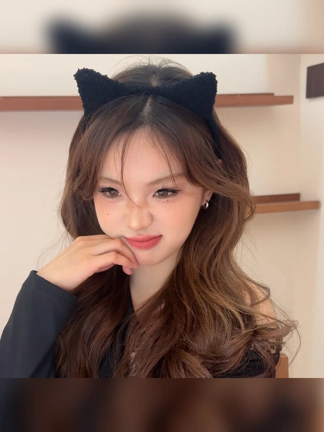 1# Black cat headband