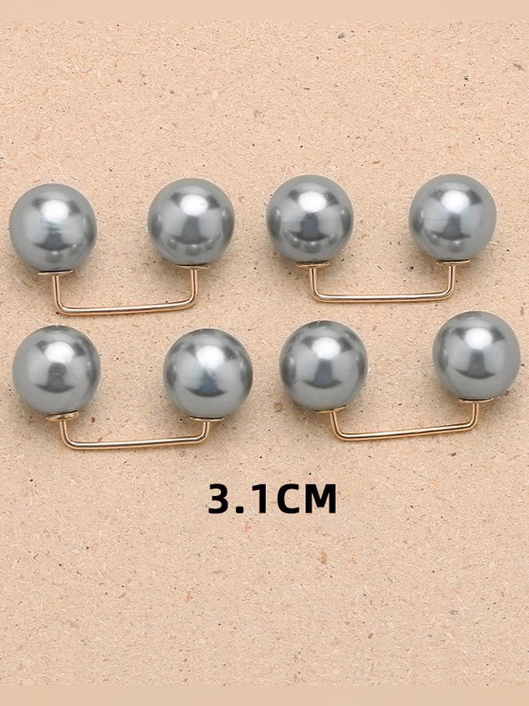 Серый мелкий бусины (4 шт)