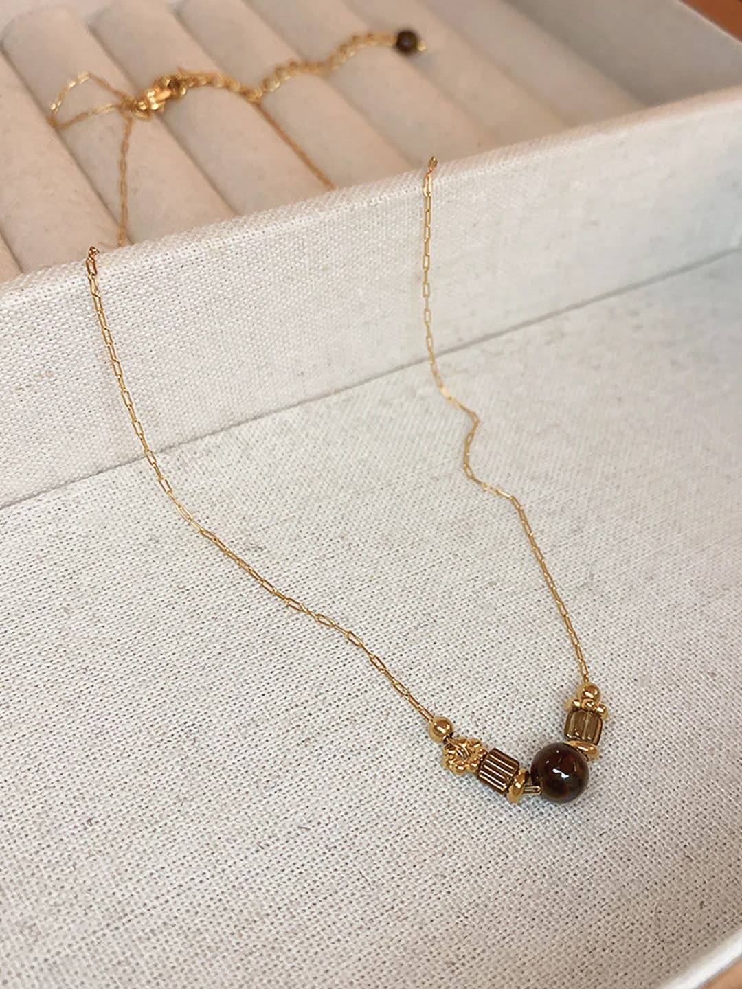 Gold, beads, titanium steel