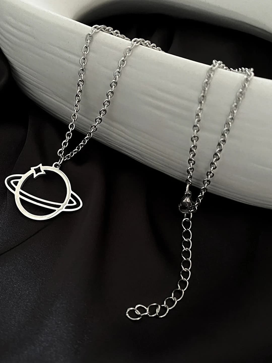 Hip-hop planet necklace