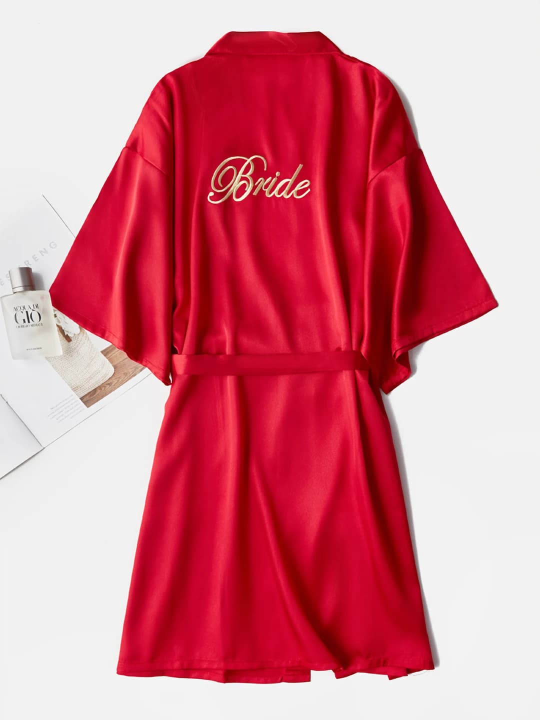Bright red (bride)