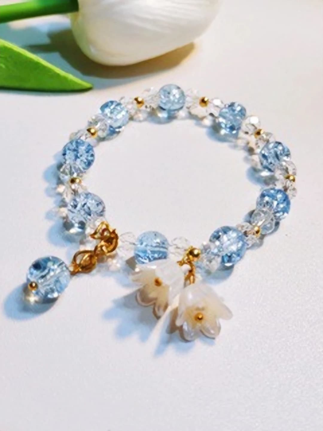 Blue muscari bracelet