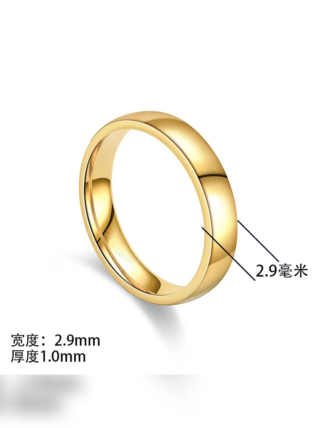 Standard, gold, polished