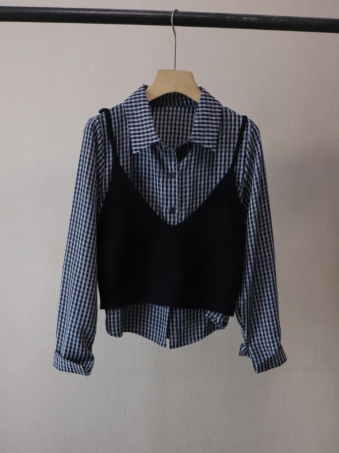 Dark blue + black