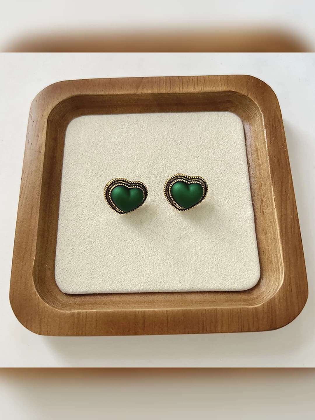 Women's copper earrings in natural style