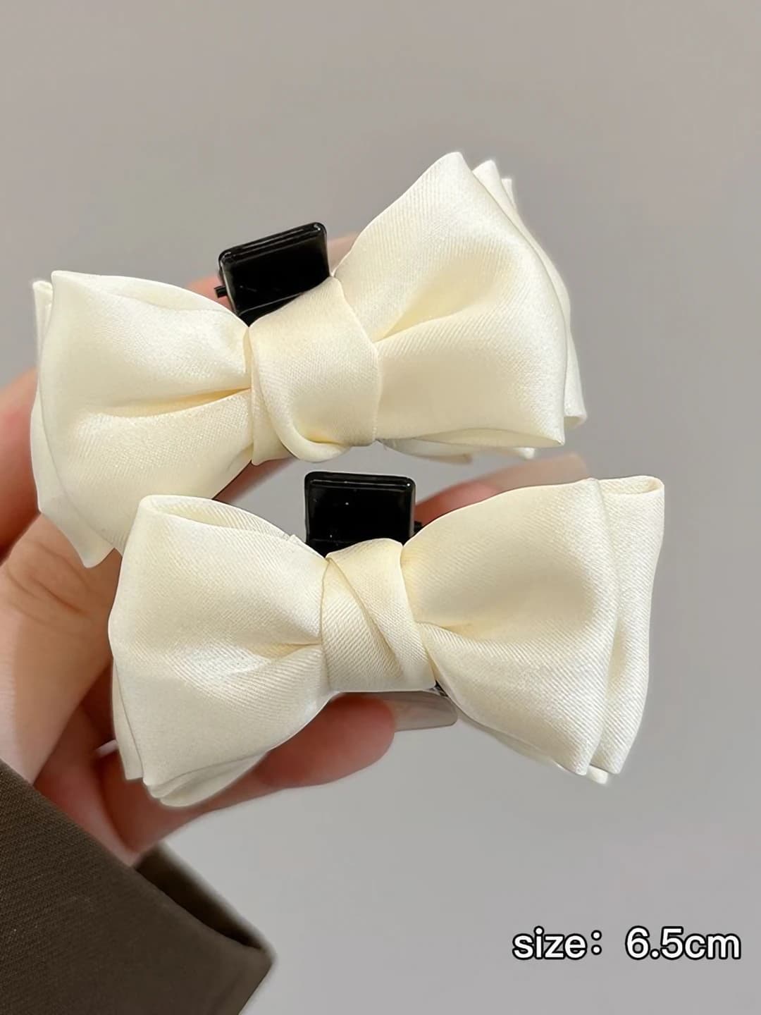 Square handle bow white, 1 pair