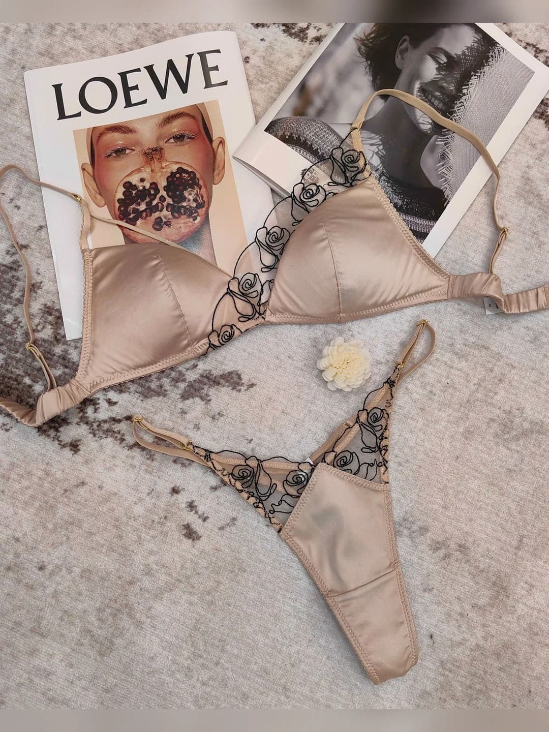 Nude + T-back thong