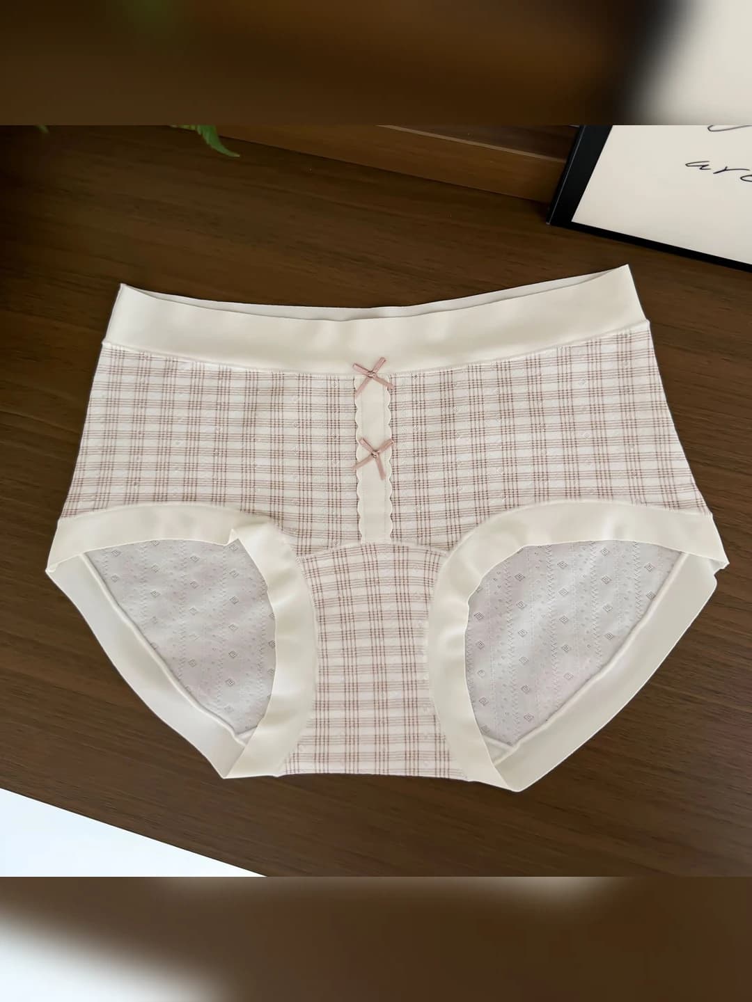 Plaid on white