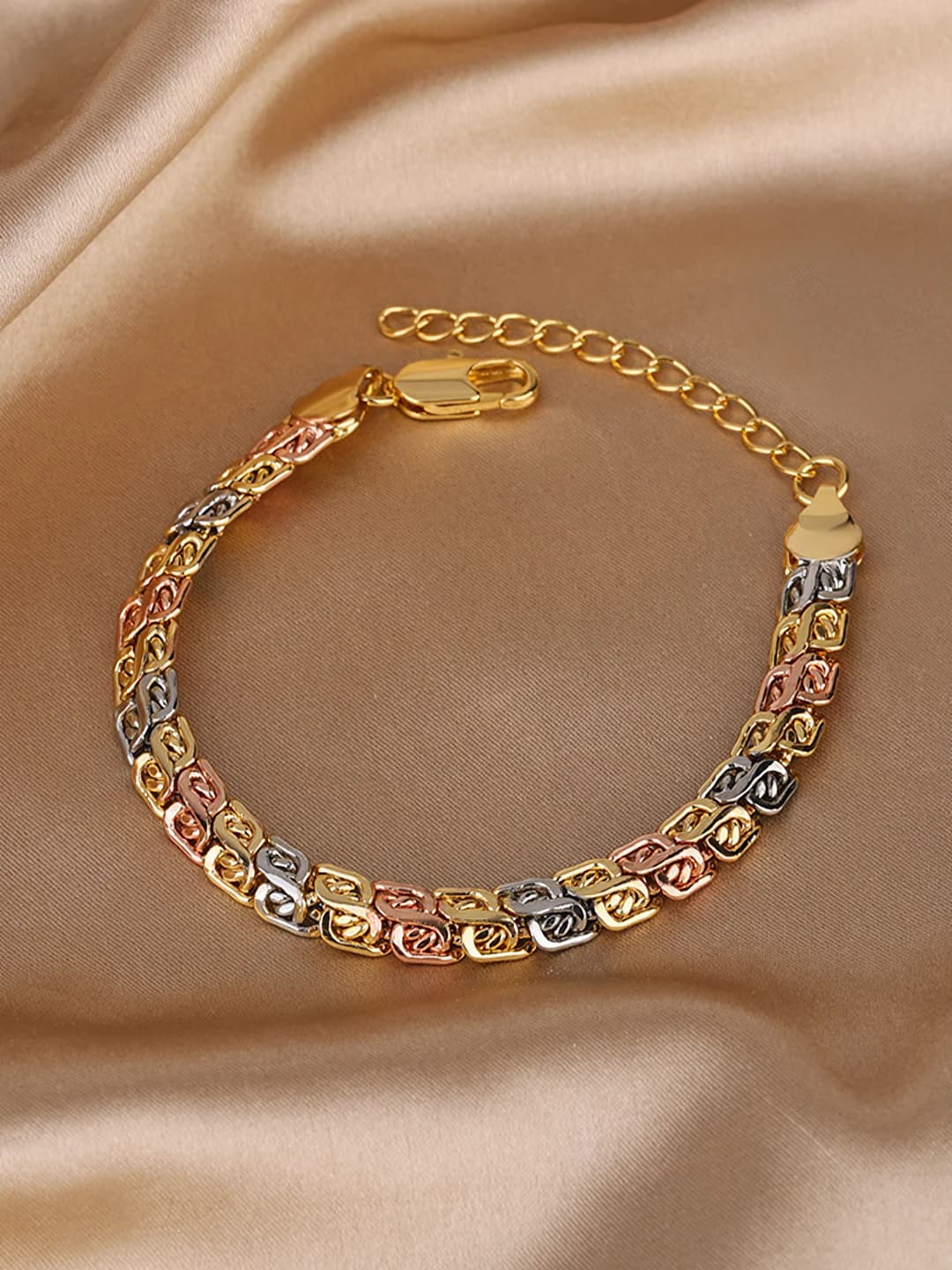 Multicolour gold bracelet