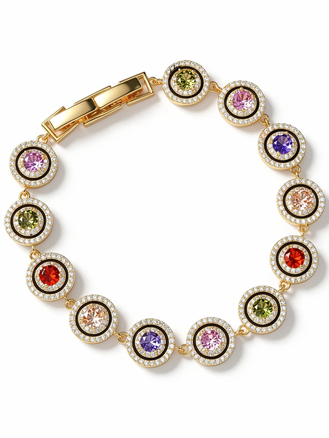 Women's oval zircon bracelet