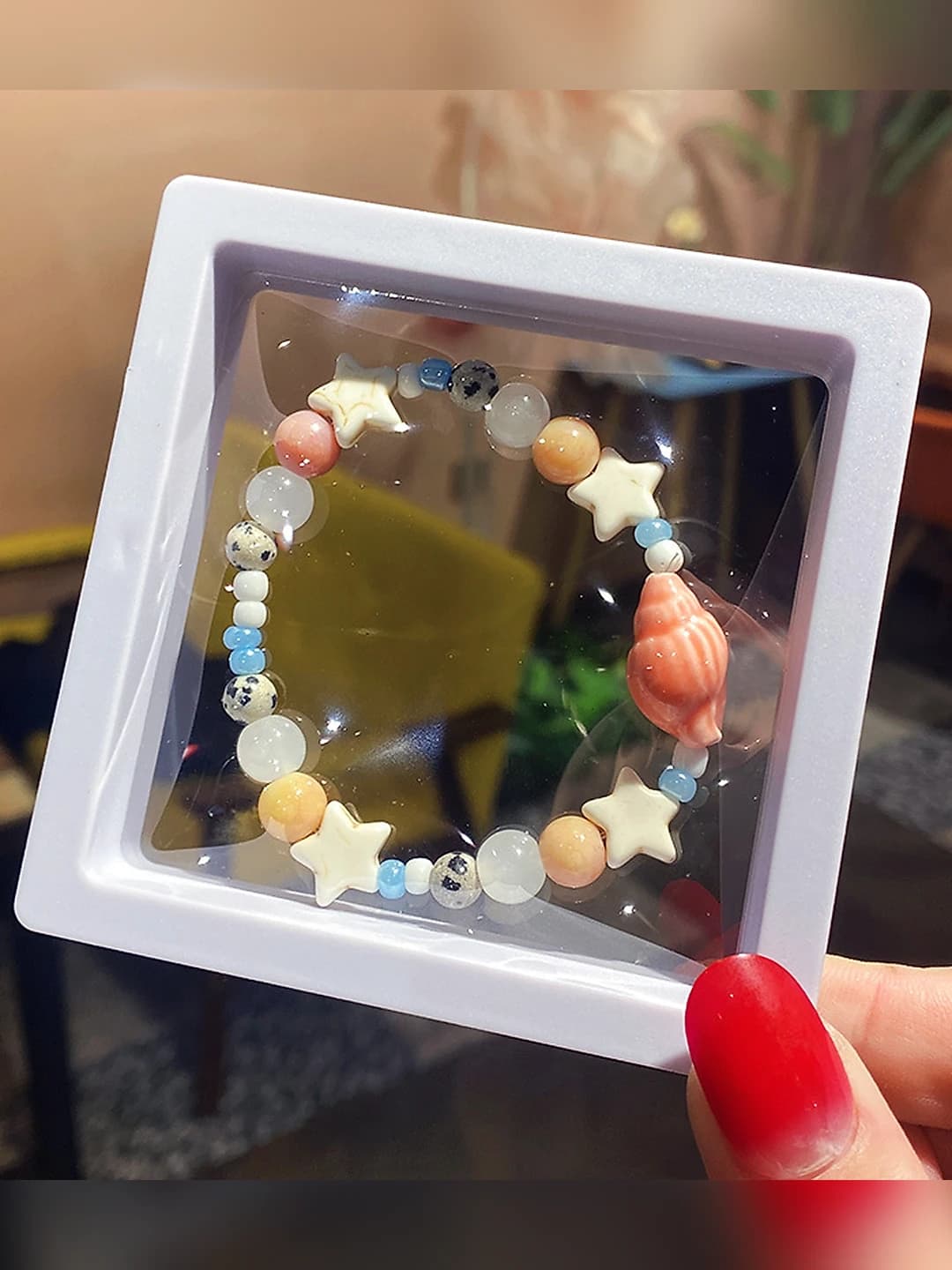 Pink Ceramic Bracelet, Box
