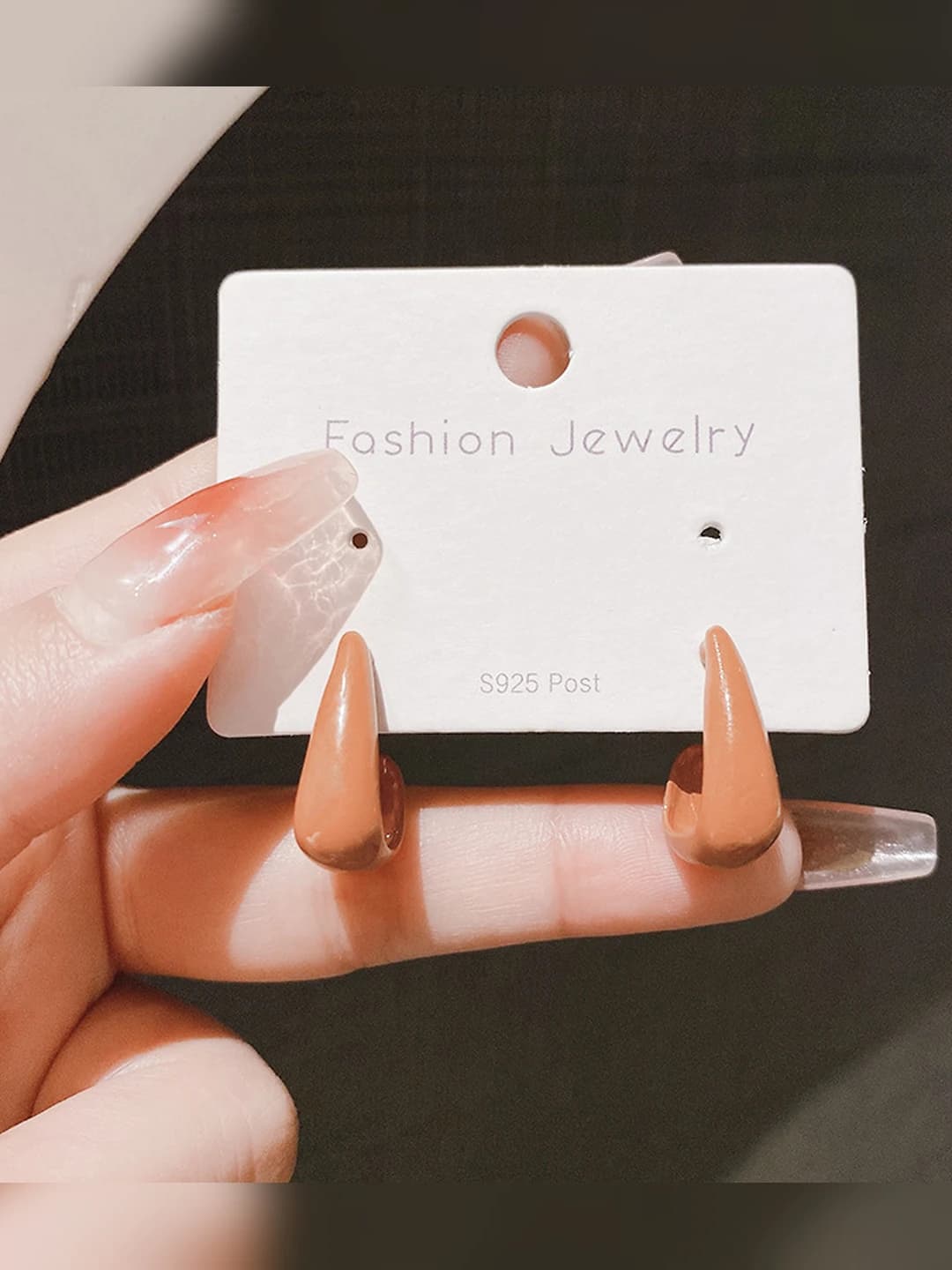 Women's retro French geometric earrings with s925 silver post, autumn-winter
