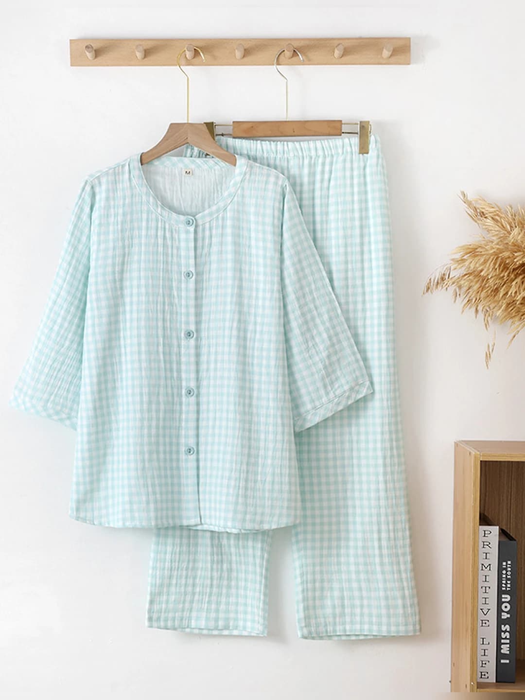 Teal plaid