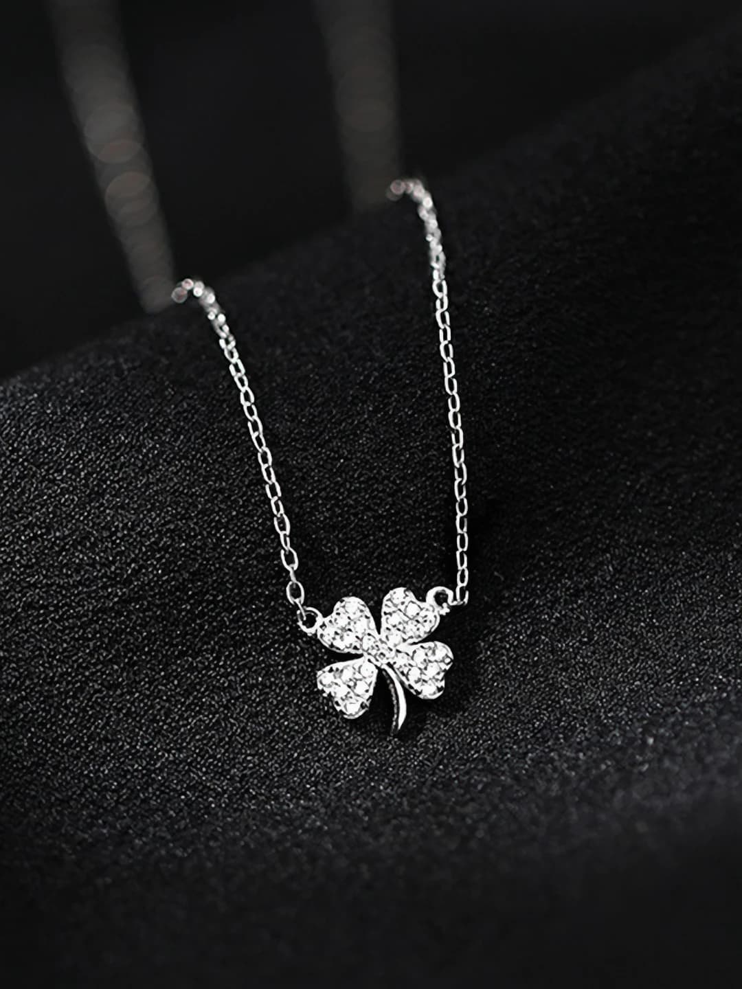 Silver 4-petal flower