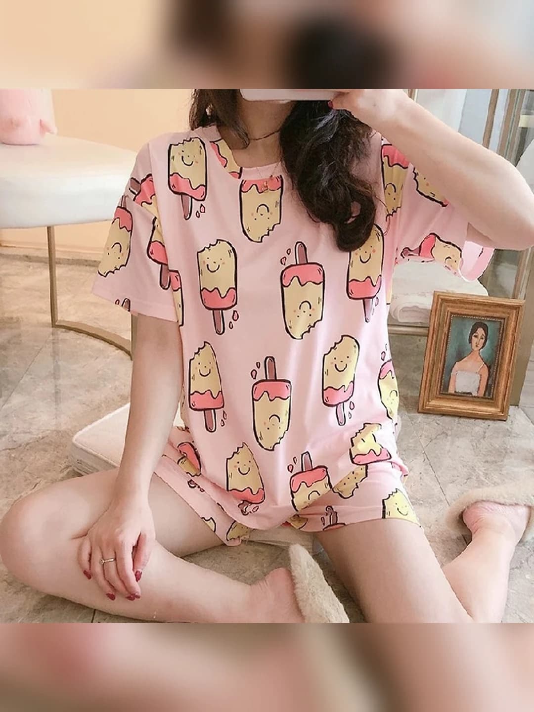 Pink ice cream