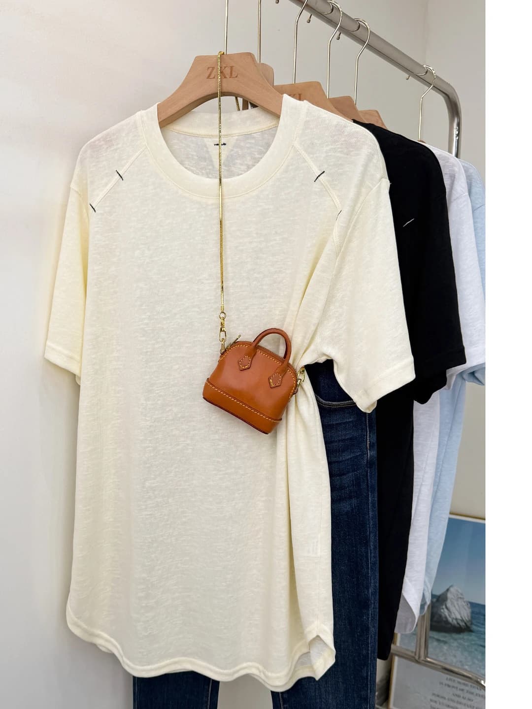 Women's embroidered t-shirt, summer, crew neck, breathable, casual style