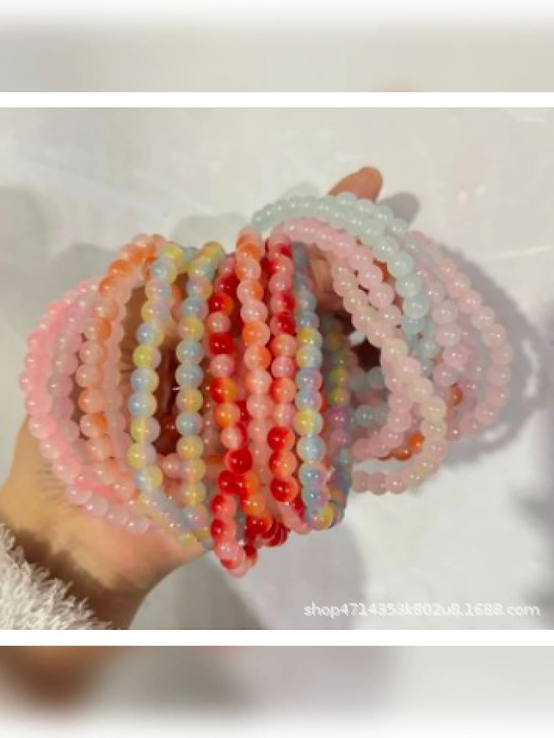 6MM glass bracelet random colour 1 pc