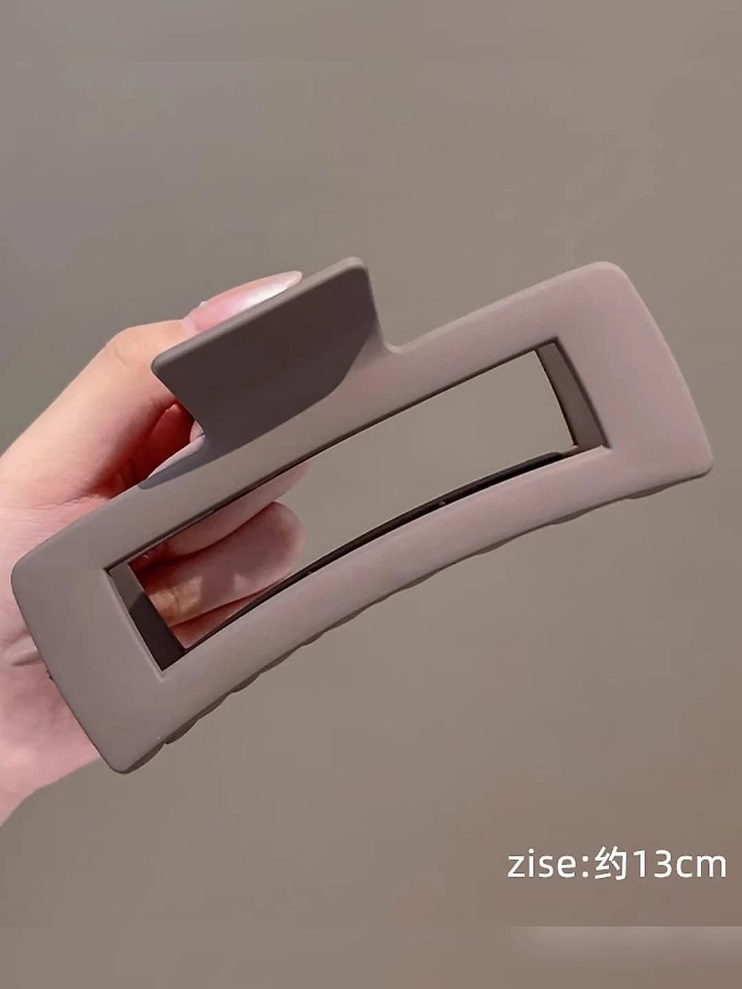 35# Matte coffee square clip 13 cm