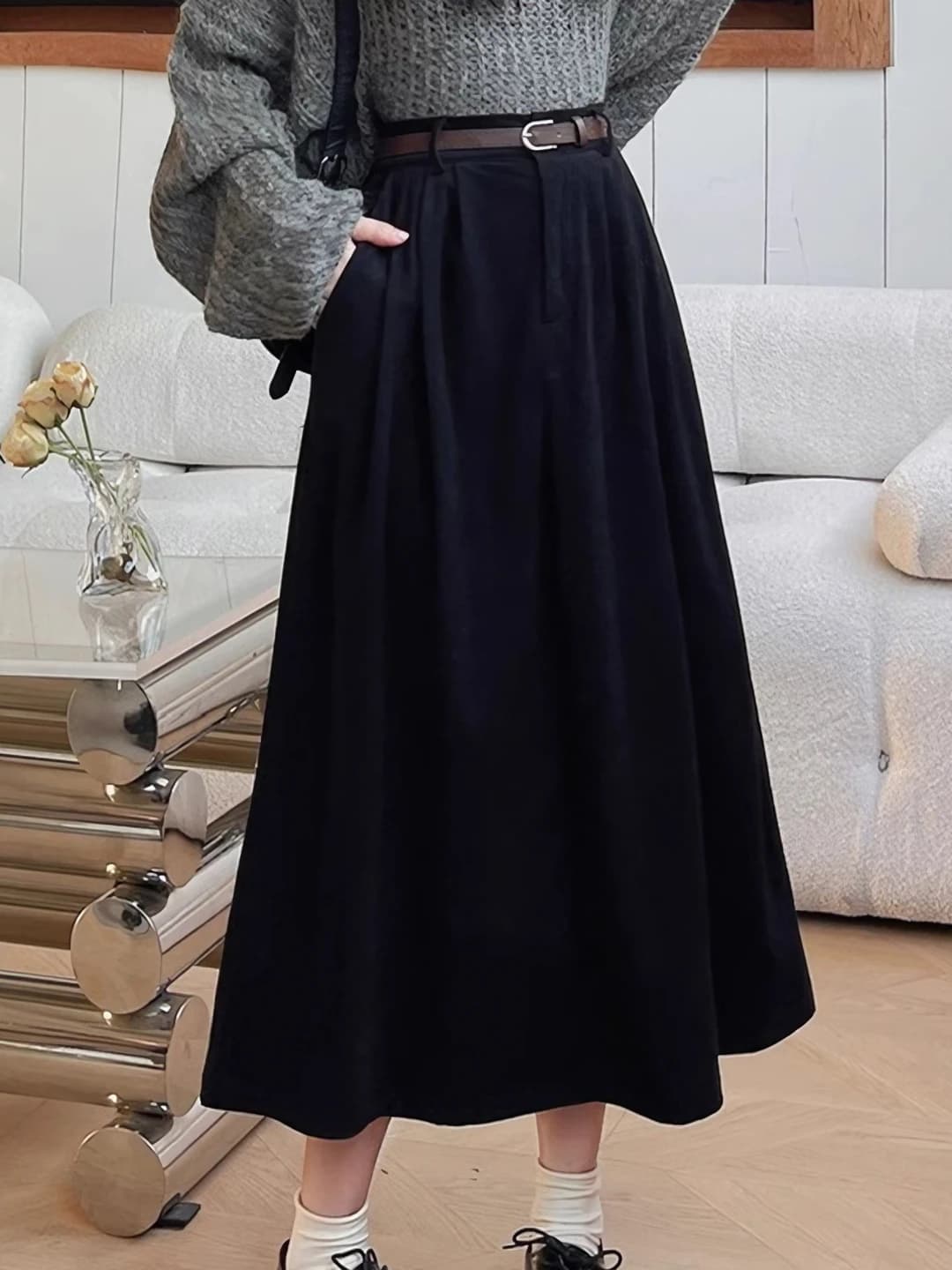 Black (with belt)