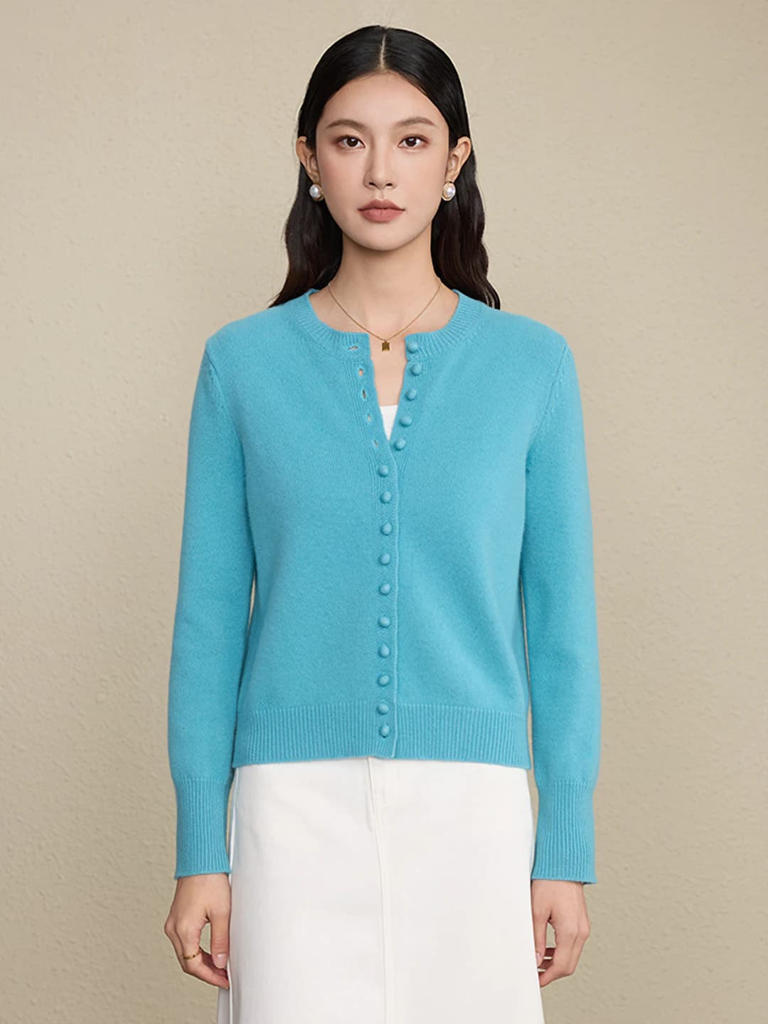 Lake blue, 100% wool