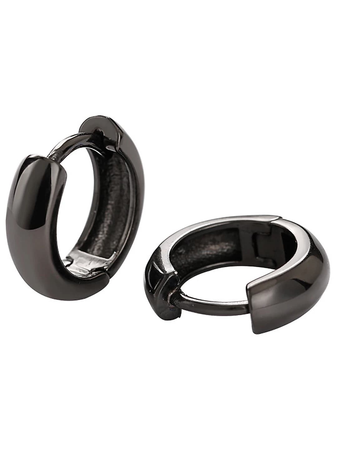 Round, black gold, pair, inner 9 mm