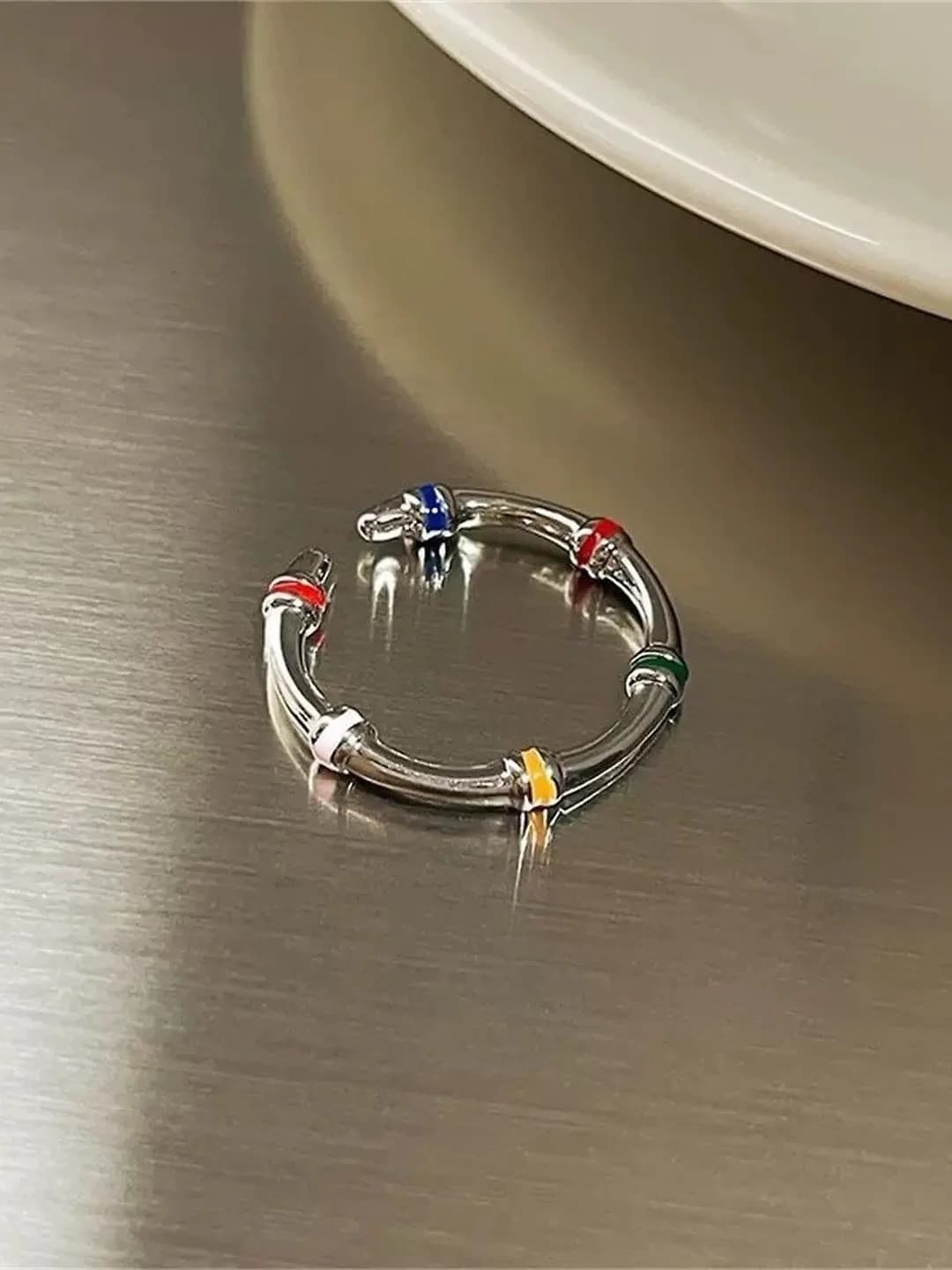 M1076 colorful bamboo ring