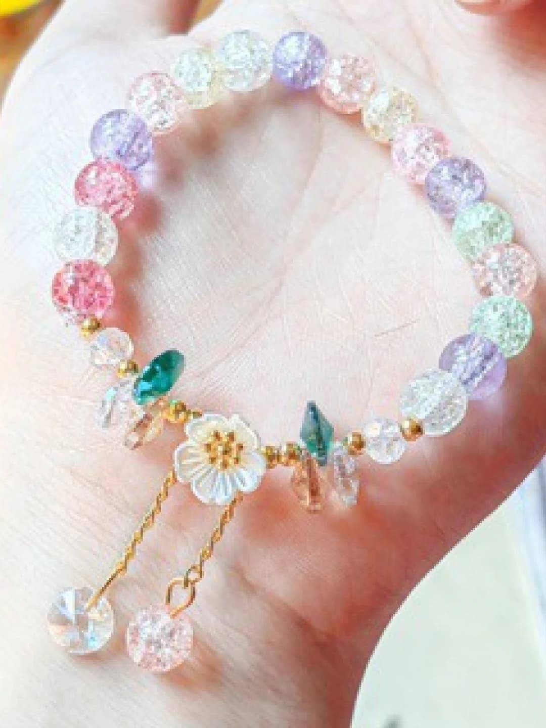 Multicolour small floral bracelet