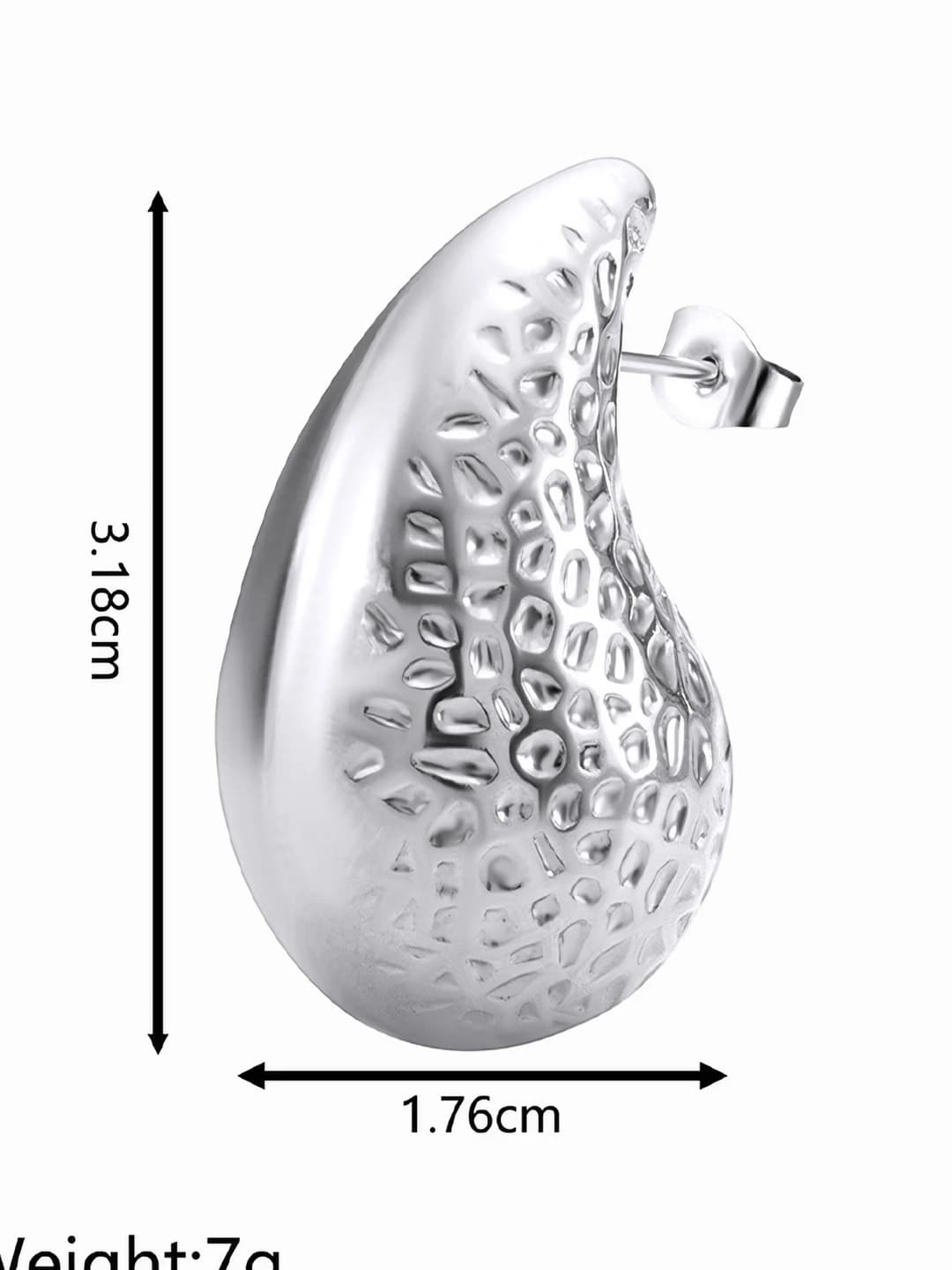 Hammered teardrop steel