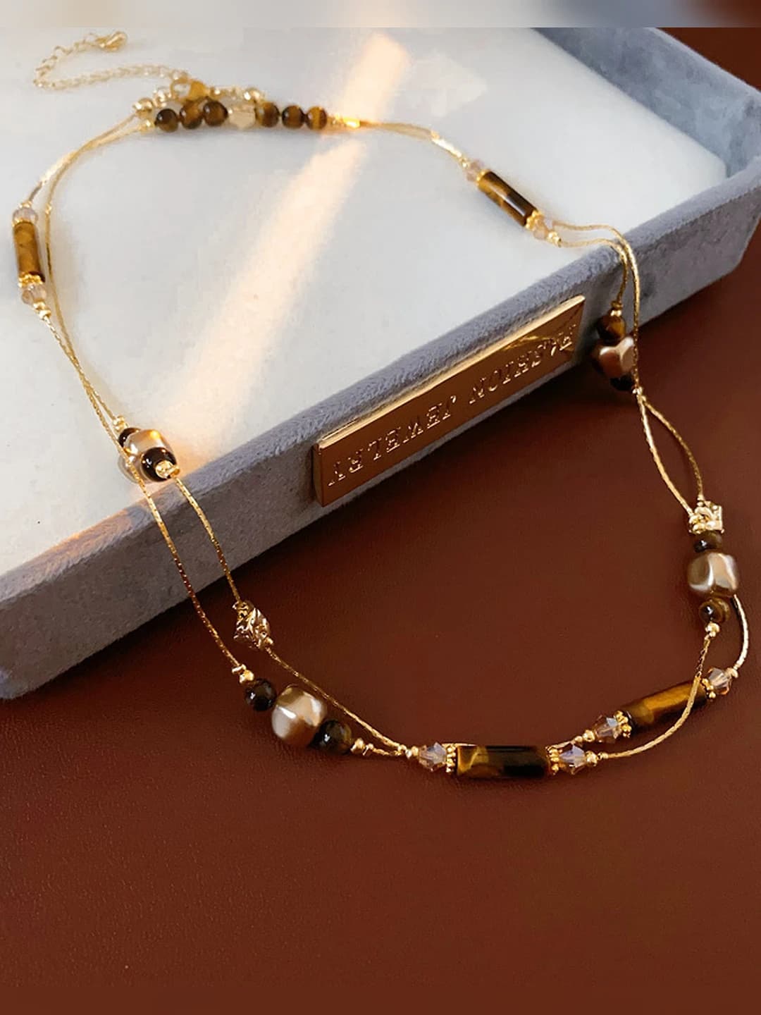 16# Necklace Gold Coffee