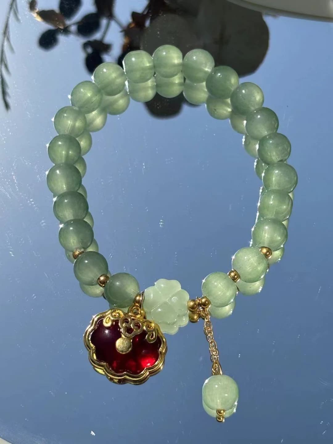 Red peace lock, Donglin jade