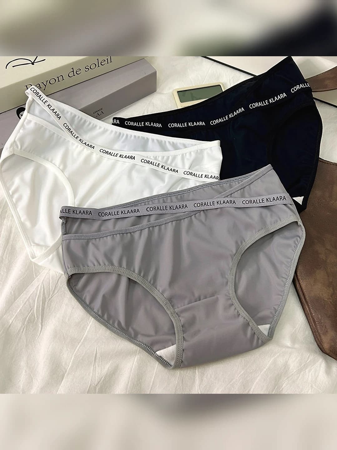 Women's low waist briefs, ice-silk fabric, thin, seamless, pure cotton gusset, summer, spring, autumn