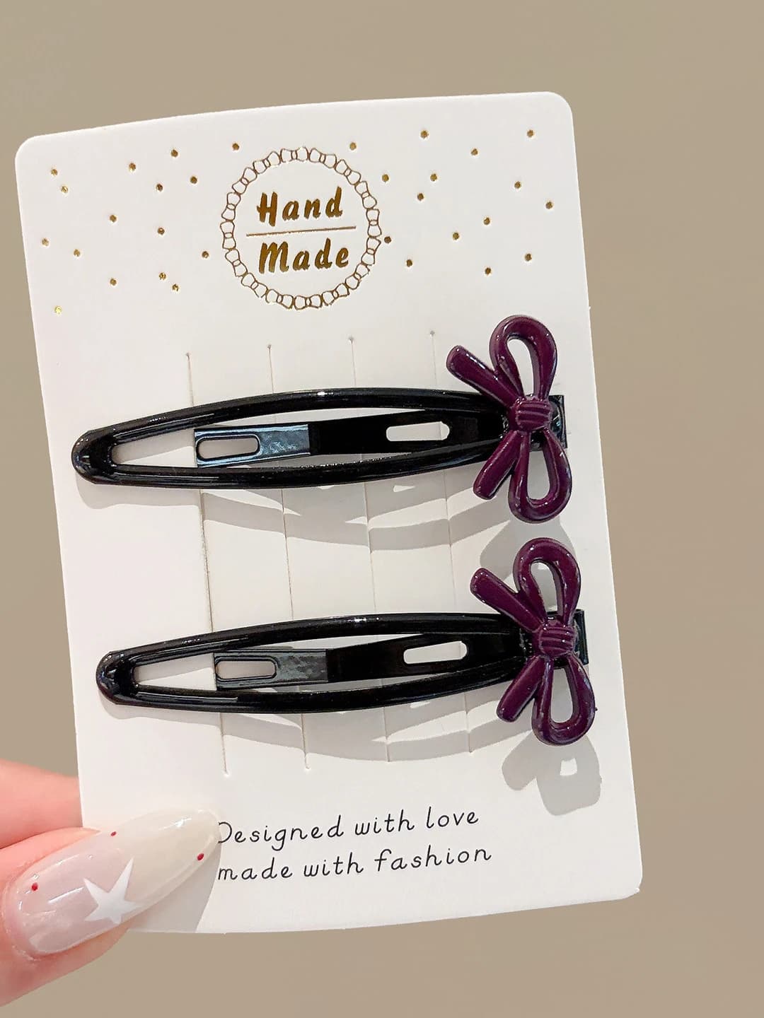 1# Purple BB clips (2 pcs, 6 cm)