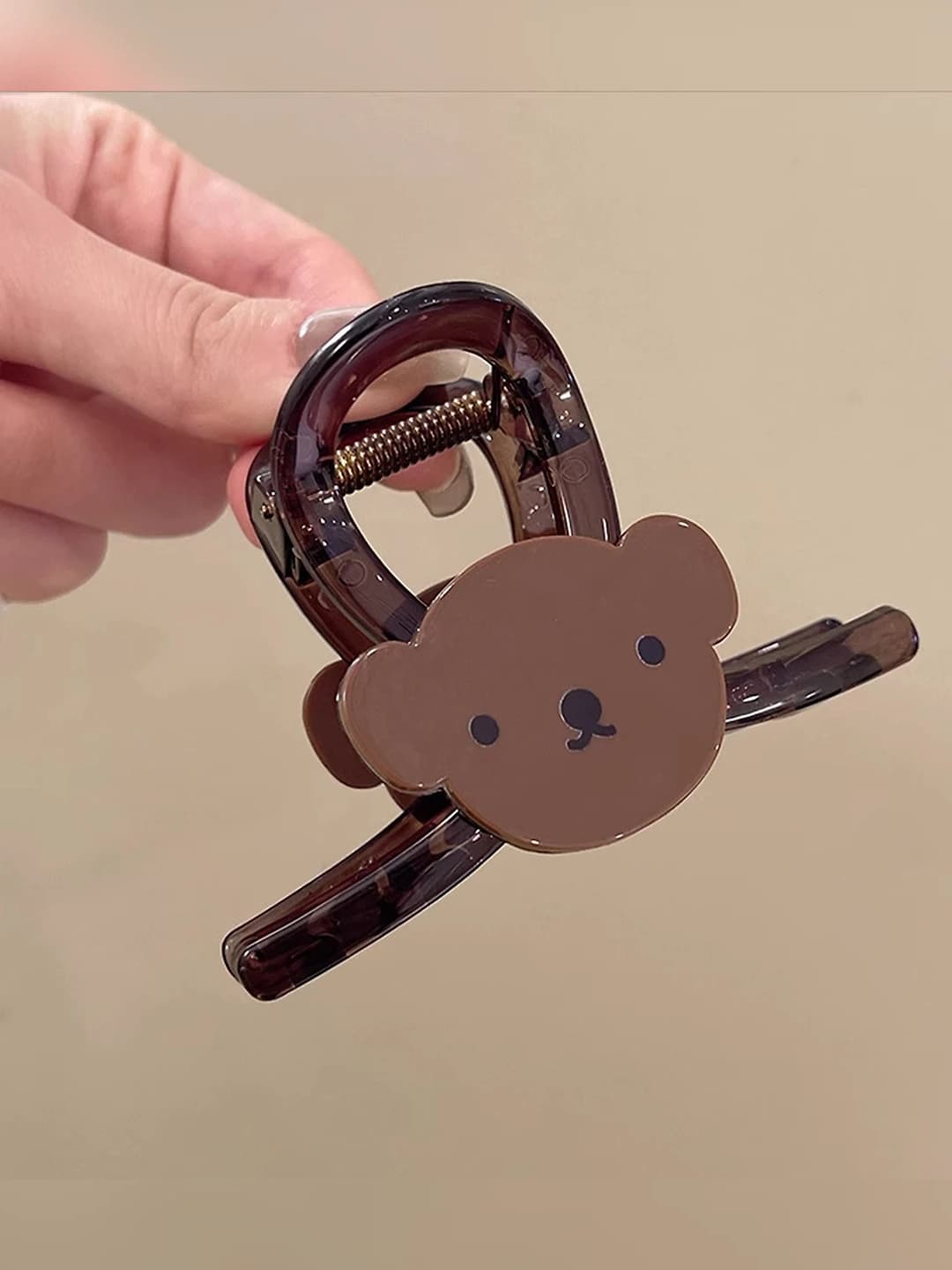 Чайно-коричневый, средний мишка клипс, 8 см