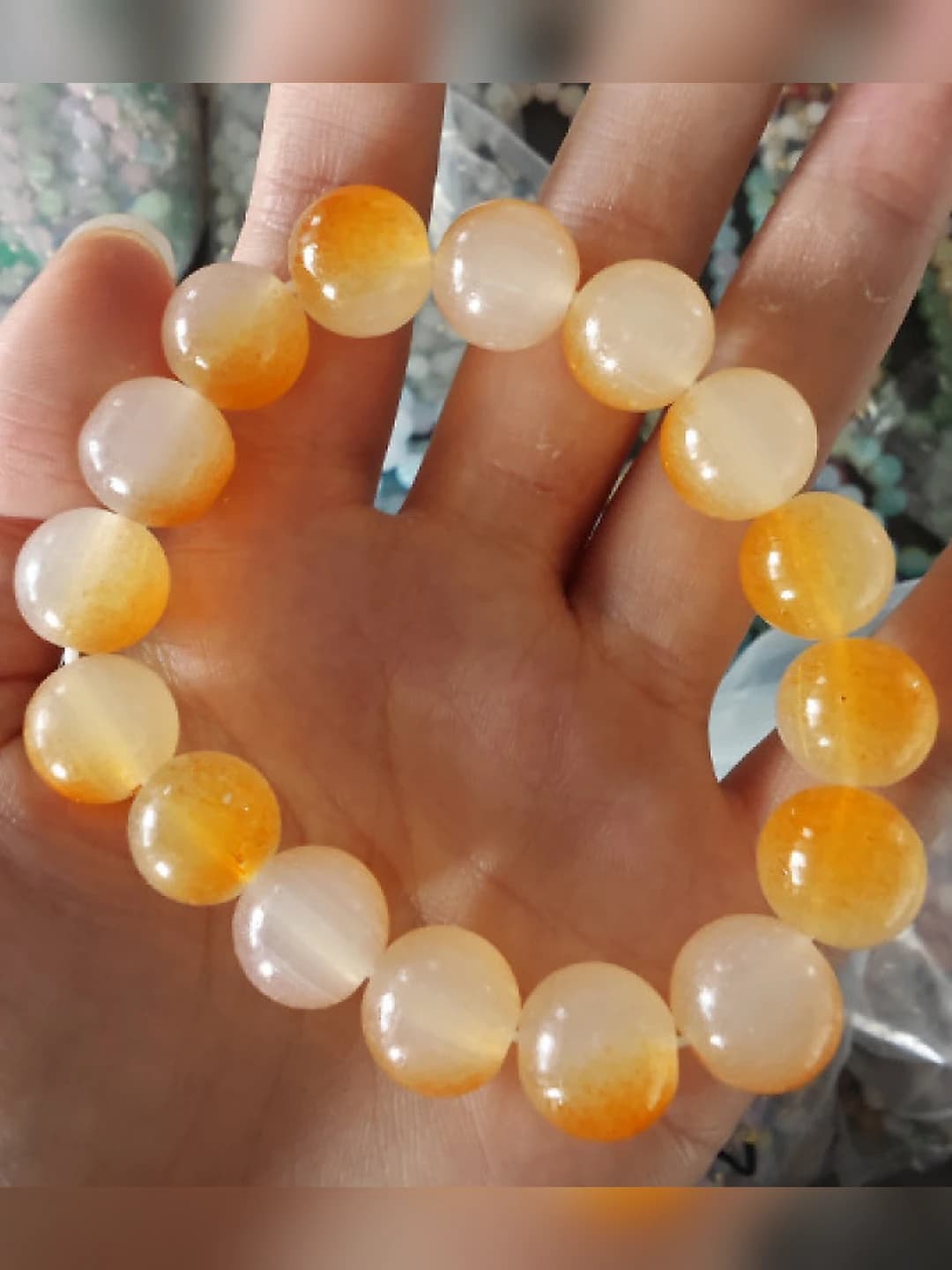 12mm orange-white, clear