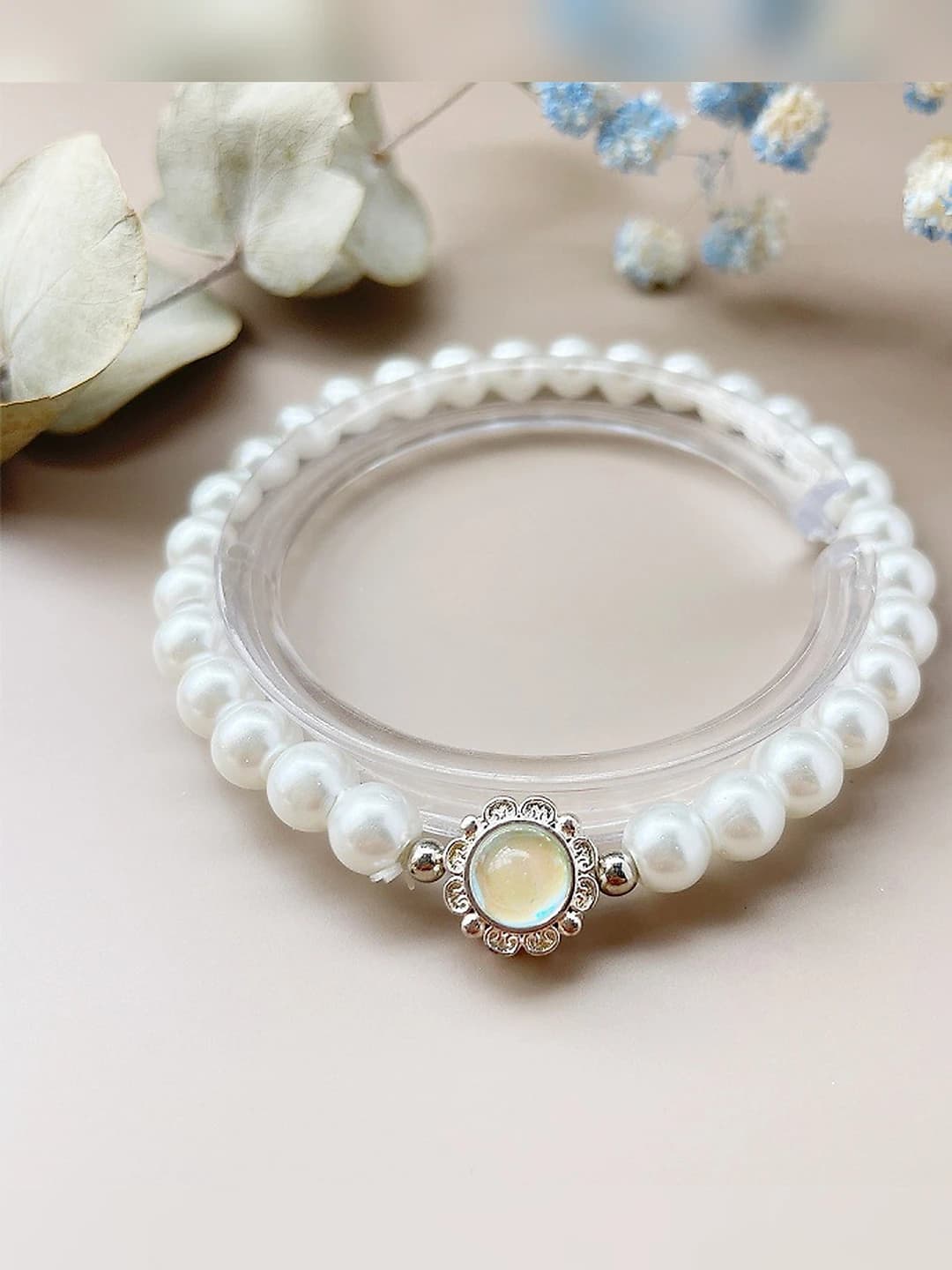 Yellow faux pearl