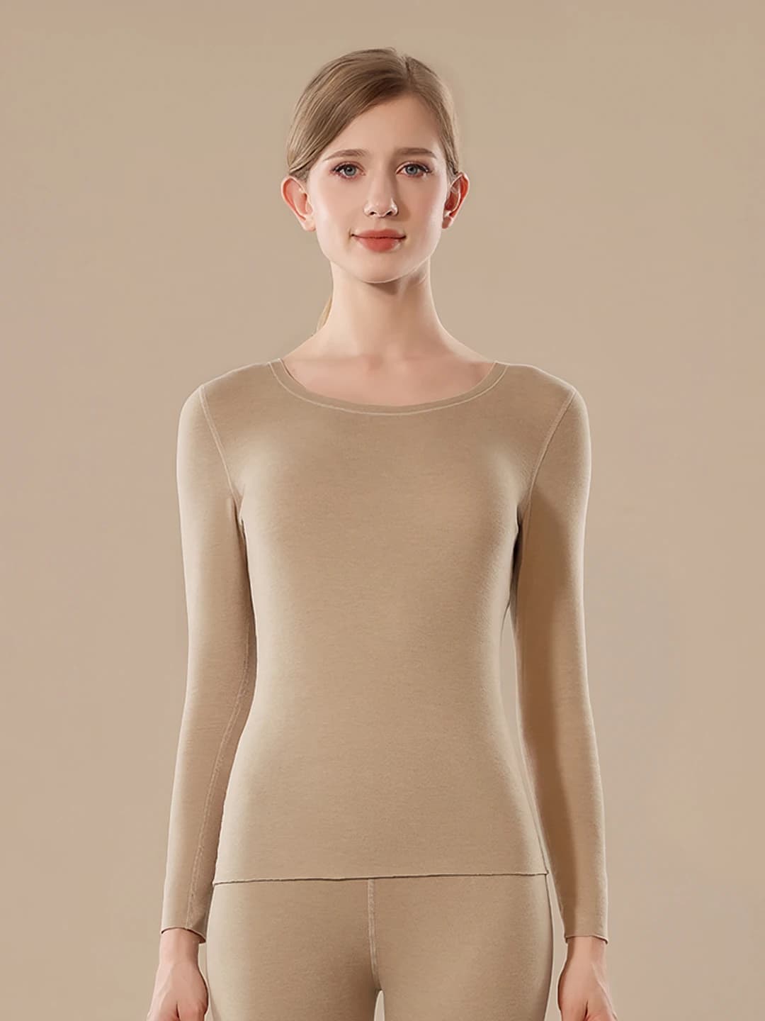 Women's seamless, oat apricot