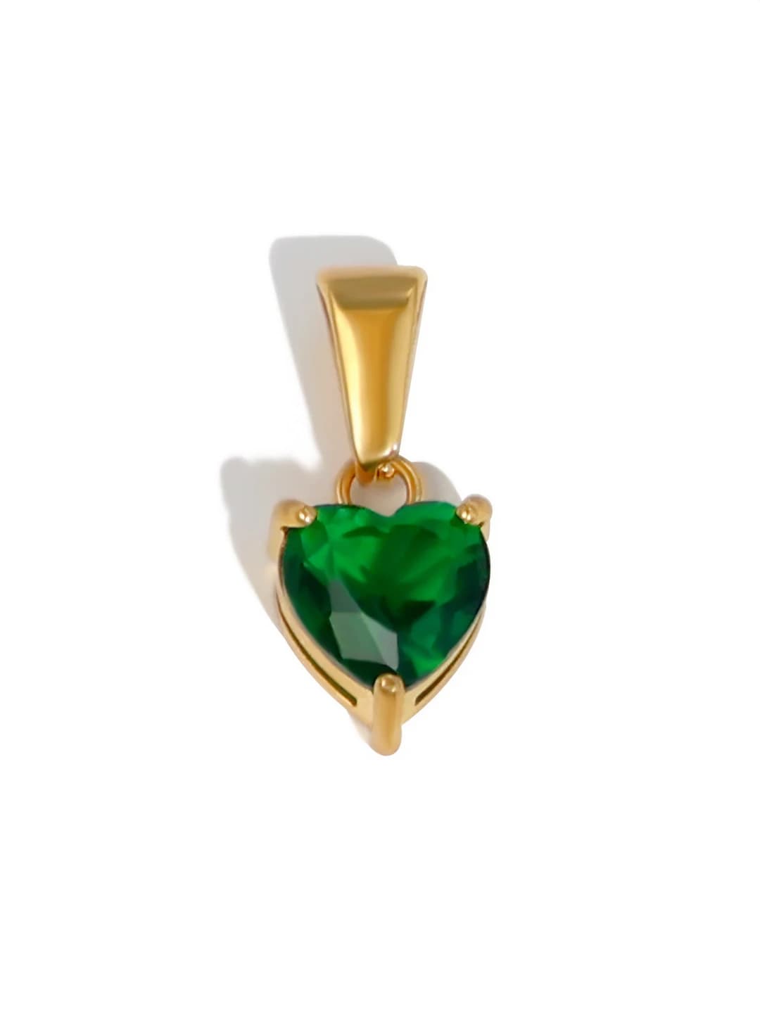 Сердце, зелёный бриллиант, золото