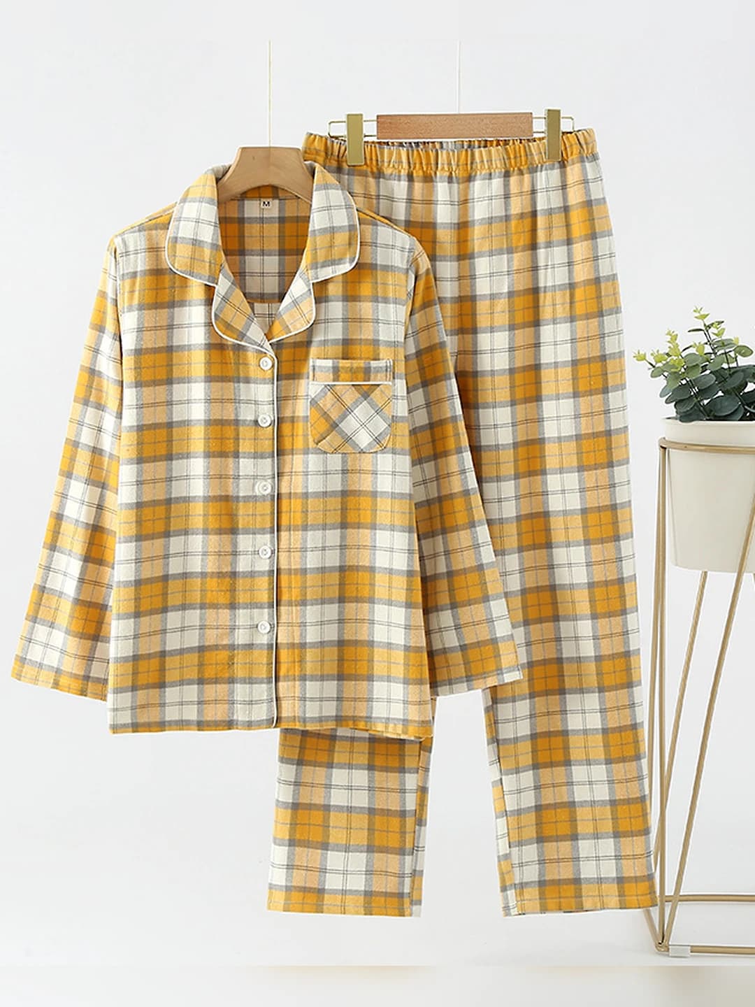 Yellow-white plaid (Women)