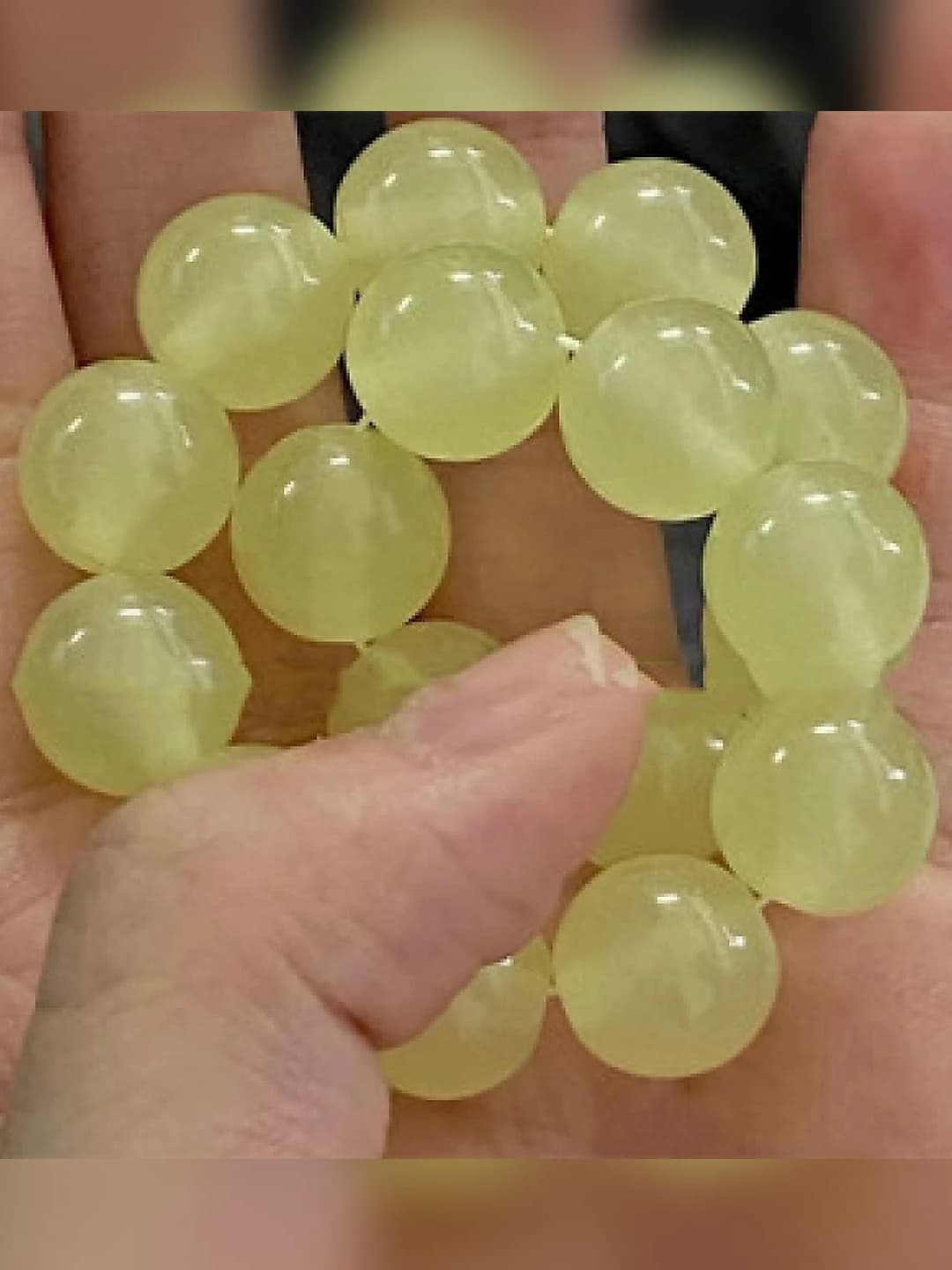 S070-12MM bracelet [Ice clear yellow] glass
