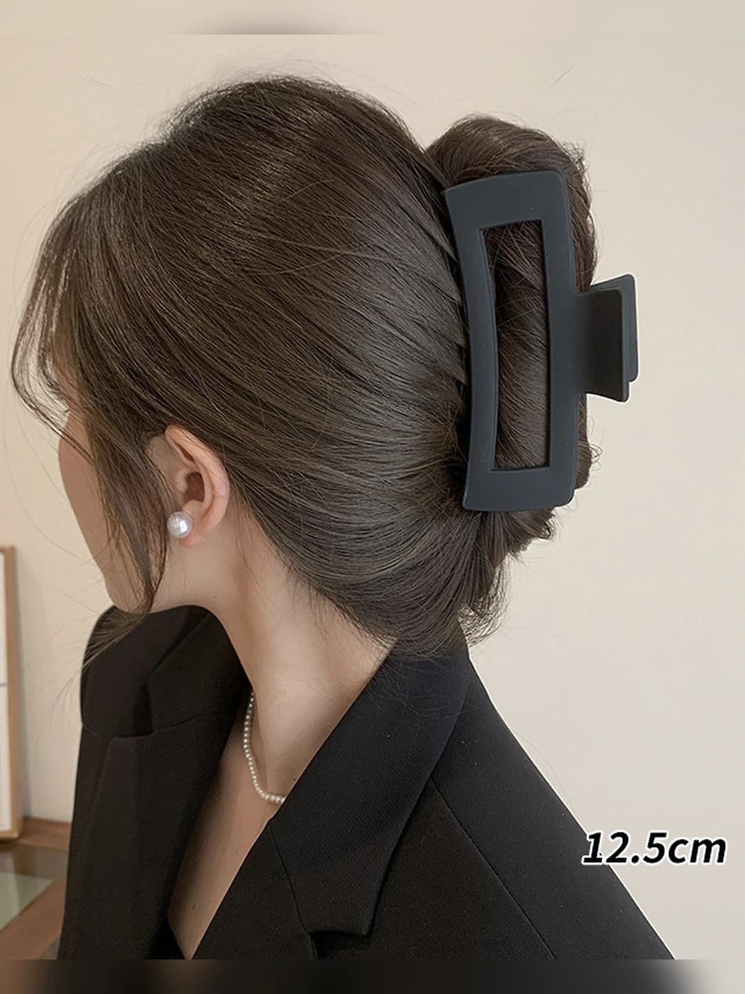 11# Matte black square clip 12.5 cm