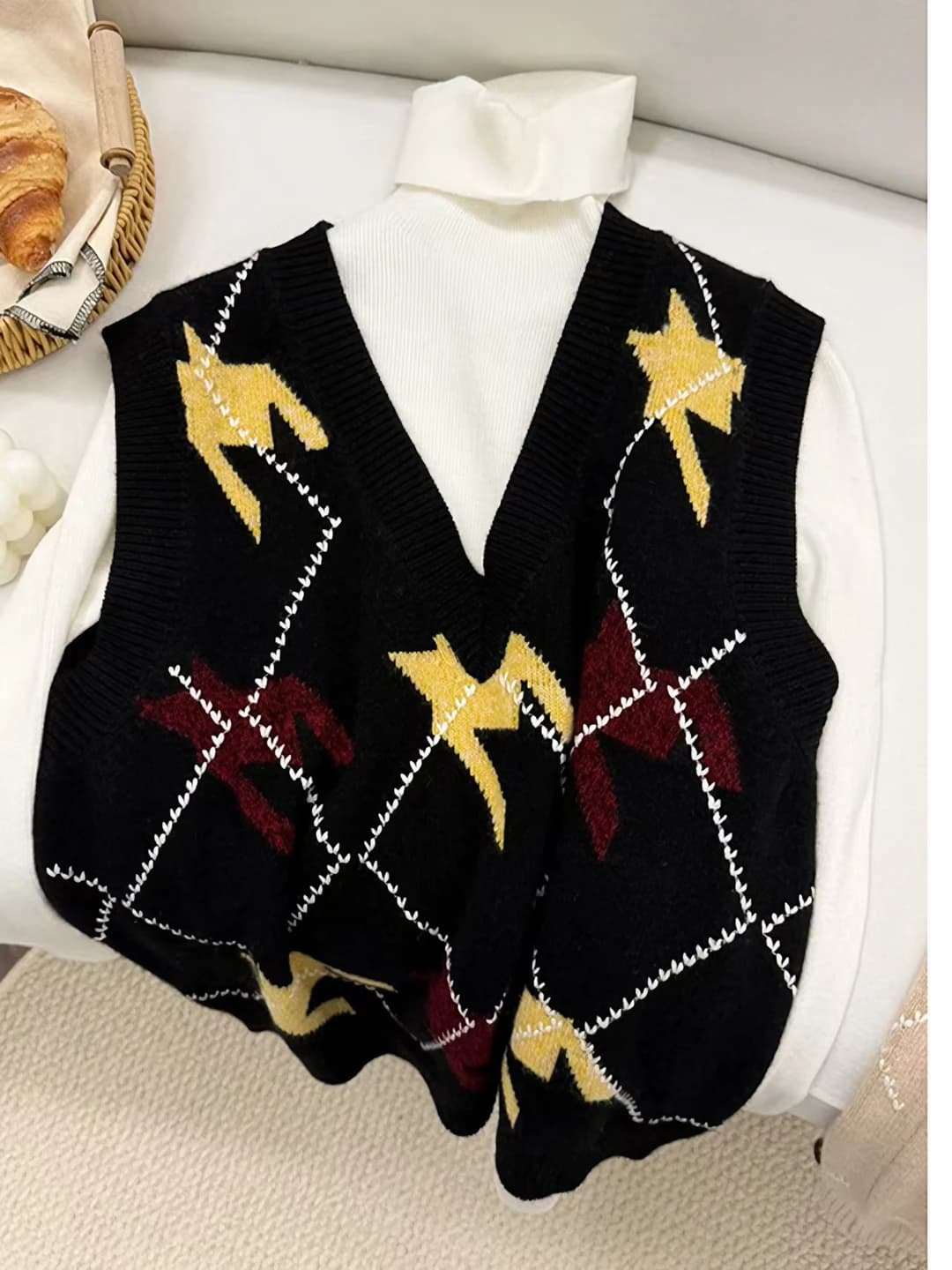 Qora, vest (ichki yo'q)