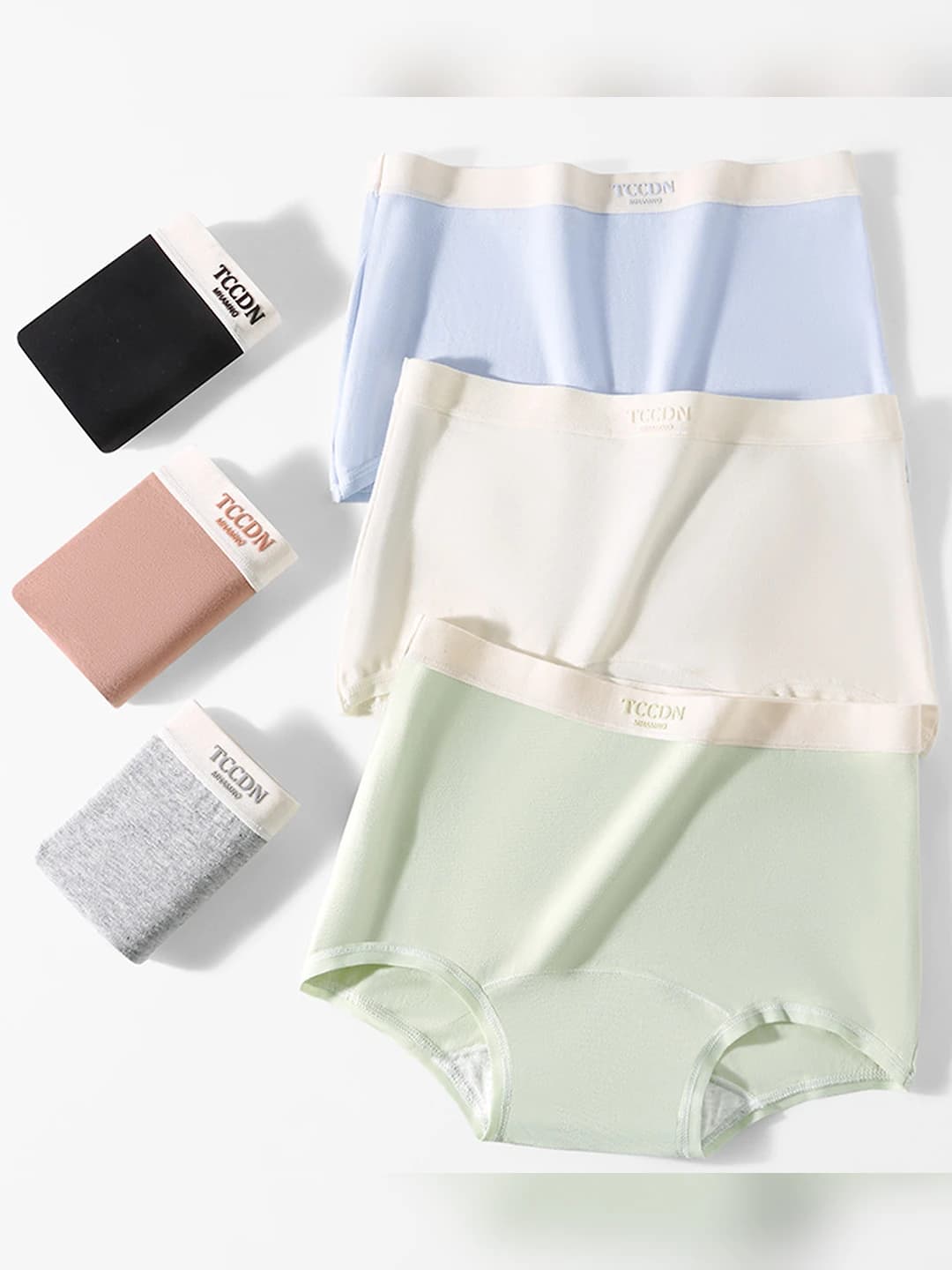 Women's pure cotton briefs, stretch, mid-waist, summer, breathable, antibacterial, seamless, tummy control, hip-lifting, all-season