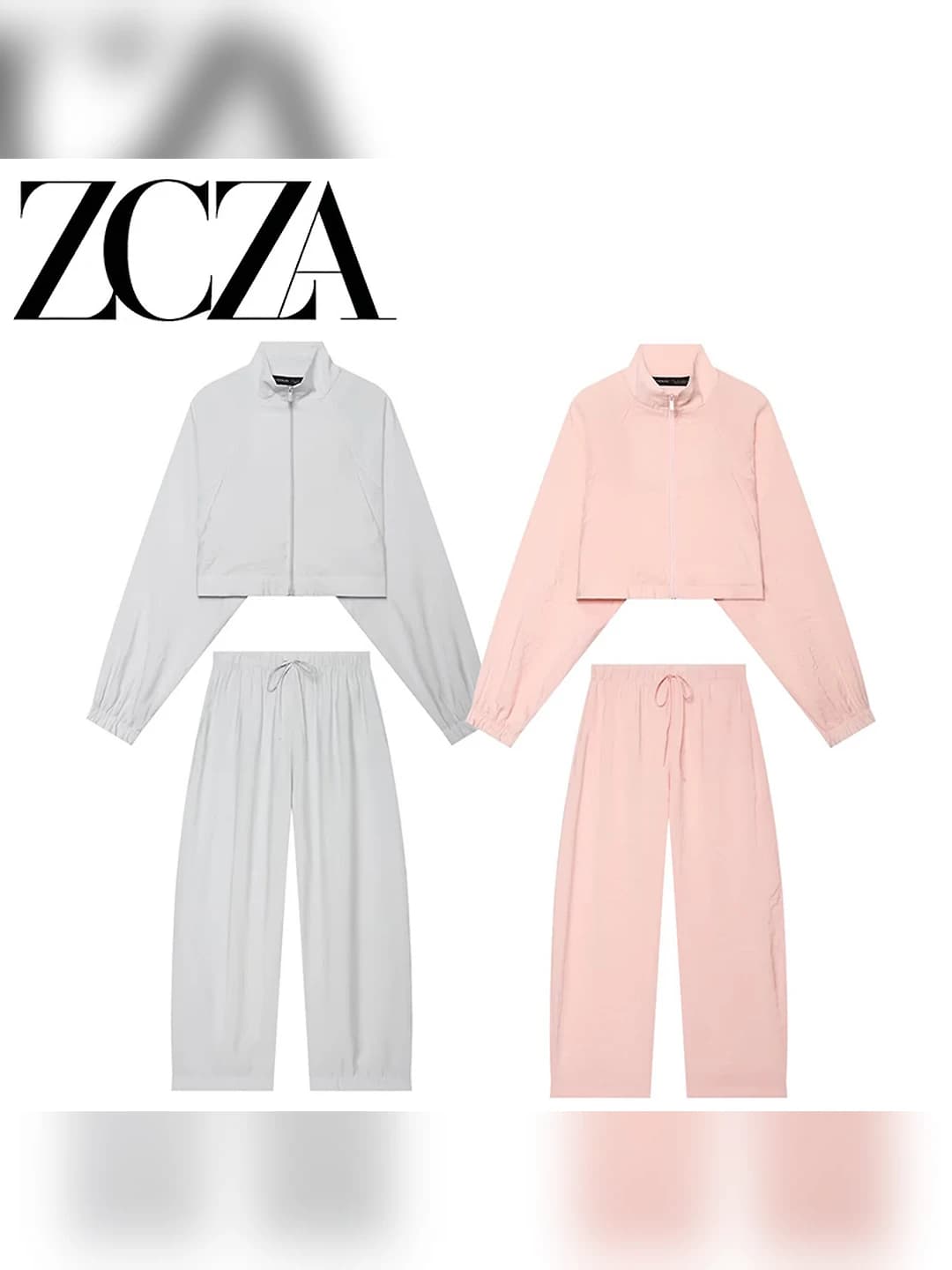 Women's casual two-piece set: loose fit long sleeve outerwear (jacket) and trousers, 3D pattern, all-season