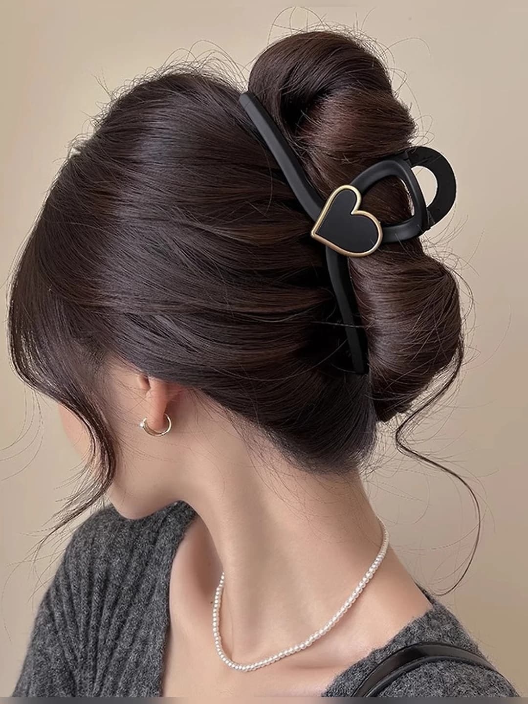 5# Чёрное большое сердце, 13 см
