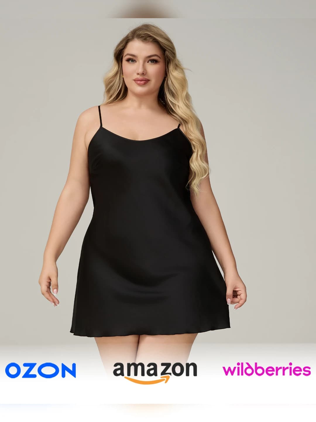Women's plus size sleeveless satin chiffon nightgown, for summer and spring, lightweight and comfortable loungewear