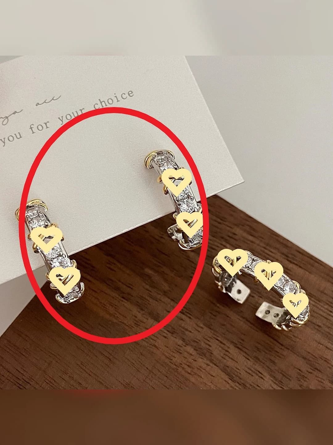 A-140 two-tone earrings