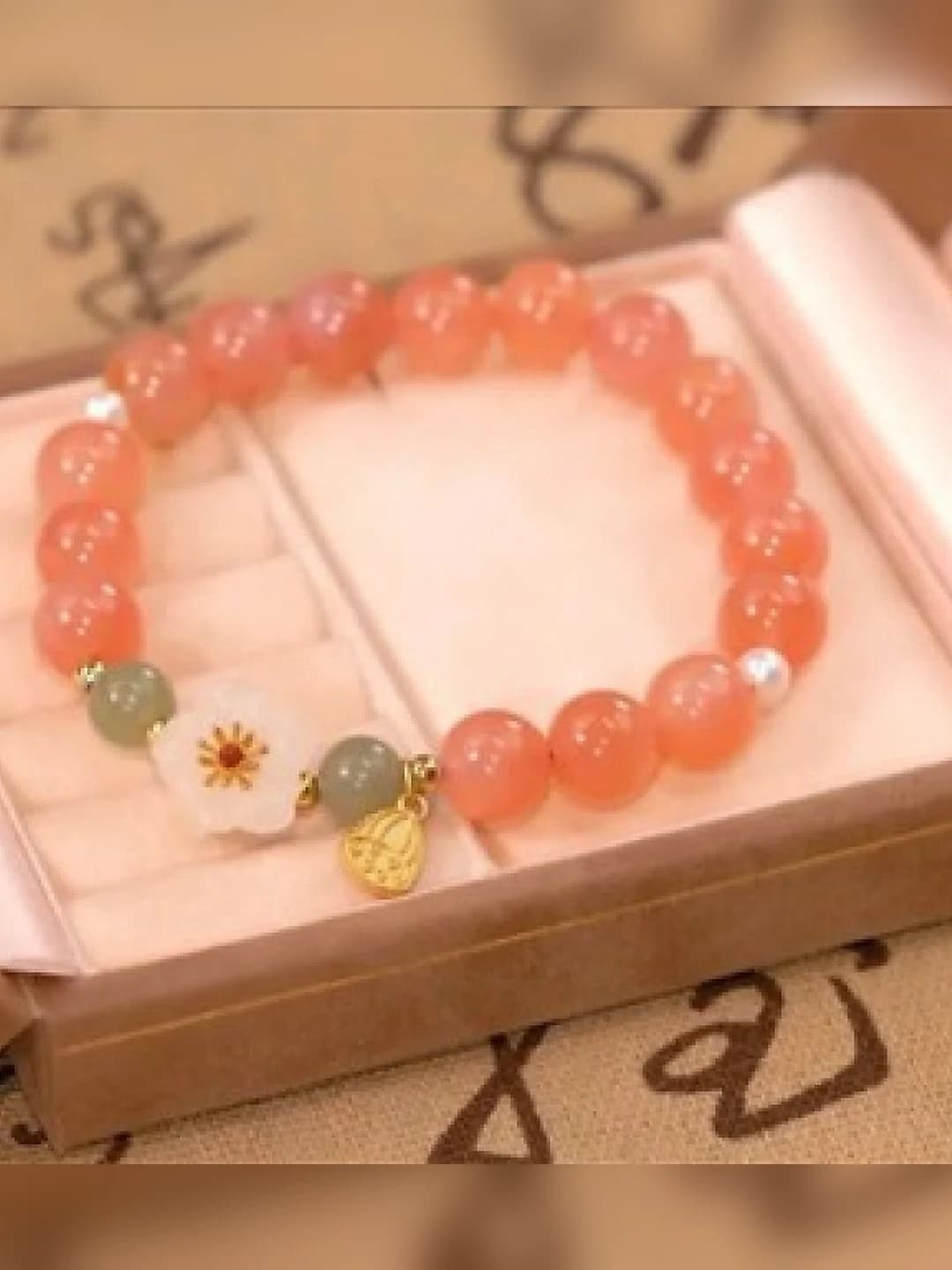 Pink floral bracelet SZ366