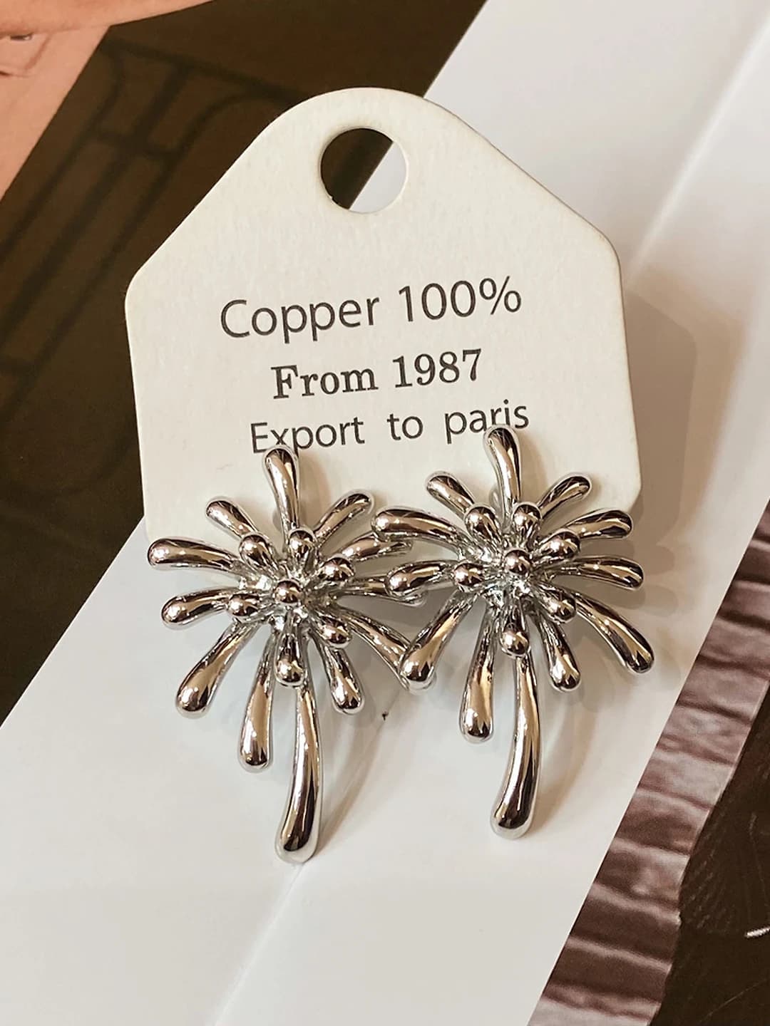 Silver stud earrings